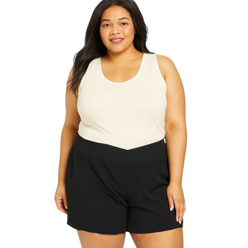 Tek Gear Black Workout Athletic Shorts Pockets Elastic Waist Plus Size 3X